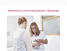 Tablet Screenshot of hautarzt-weinheim.de
